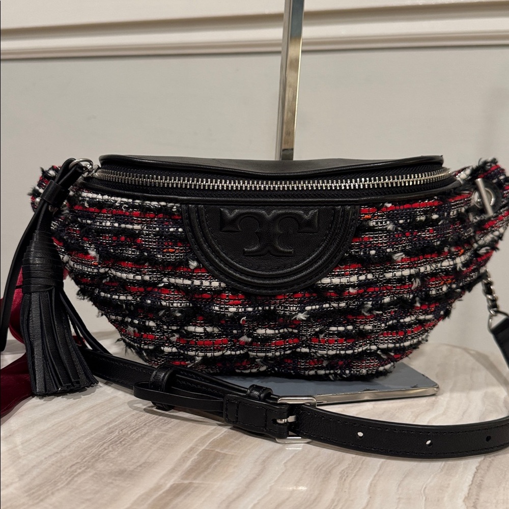 Tory Burch Fleming Tweed Belt Bag Fanny Pack - Picture 4 of 17